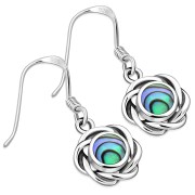 Abalone Silver Earrings, e367h